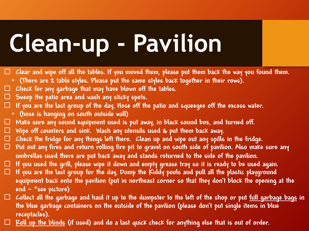 Pond Cleanup - Pavilion